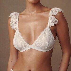 Meshki Lace Frill Triangle Bralette